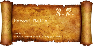 Marosi Rella névjegykártya
